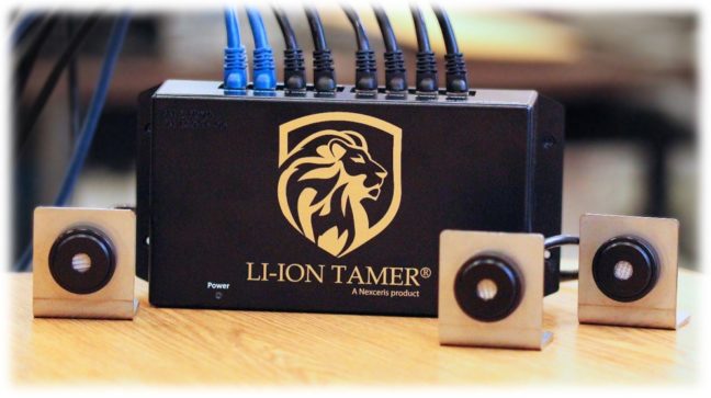 Li-Ion Tamer sensor array for rack-level lithium-ion battery off-gas detection.